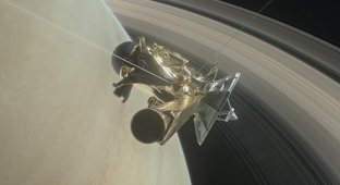 НАСА с грустью и гордостью простилось с межпланетным зондом Кассини (1 фото)