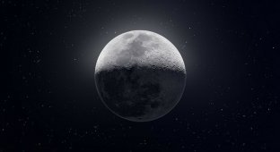 Суперснимок Луны на основе 50 тысяч кадров в сверхвысоком разрешении (2 фото)