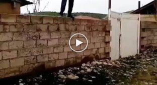 Soft landing after somersault
