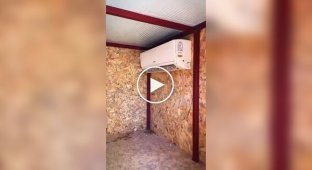 Man installed an air conditioner in his dog's kennel
