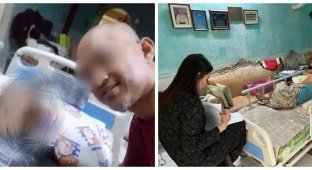 Son begs for money for sick parents, but is going to spend it all on himself (4 photos)
