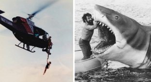 30 behind-the-scenes photos from the set of popular films that reveal the secret of movie magic (31 photos)
