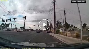 Poles fell onto the road and the lights went out