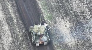 Enemy tank, infantry fighting vehicle and Nona-S self-propelled mortar explode after an attack by Ukrainian drones