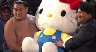 The professional sumo tournament has concluded in London (7 photos + 1 video)