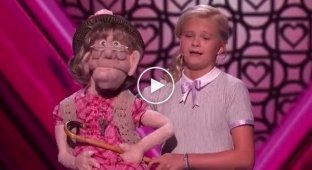 Девочка-чревовещатель Дарси Лини Фармер в свои 12 лет смогла удивить всех в зале на шоу талантов