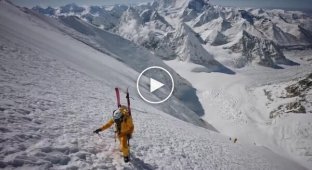 Альпініст першим в історії спустився на лижах по найскладнішому північному схилу Евересту