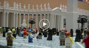 Священник построил копию Ватикана из лего (7 фото + видео)