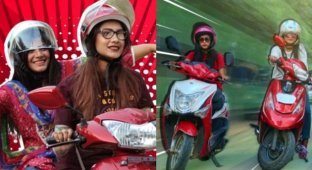 How female bikers became the most popular taxi in Bangladesh (6 photos)
