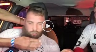 Jiu-jitsu in a car interior