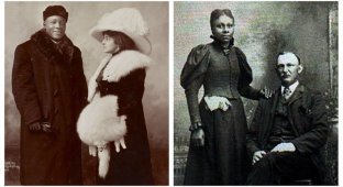 Пионеры межрасовых браков: старые свадебные фотографии из США и Великобритании (17 фото)