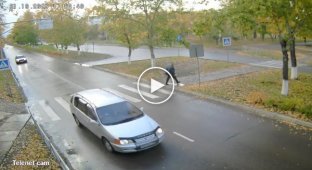A driver without a license hits a pedestrian