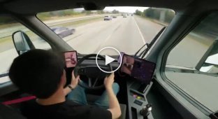 Рабочий день водителя Tesla Semi - новой электрофуры от Илона Маска