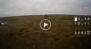 Украинский FPV-дрон залетает в российское пулеметное гнездо в Донецкой области