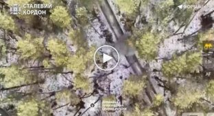 Пограничники точными сбрасываниями боеприпасов с дрона уничтожили УАЗ, блиндаж и БМП россиян