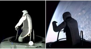 SpaceX showed the first ever spacewalk by non-professional astronauts (1 photo + 3 videos)