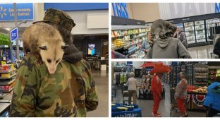 20+ most unusual customers in the American Walmart supermarket (27 photos)