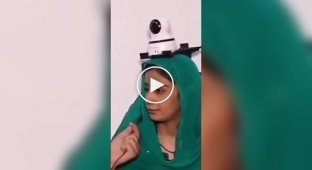 A man in Pakistan attached a camera to his daughter’s head