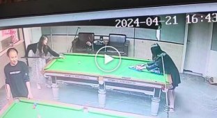 Awkward billiard lover