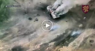 Detonation of Ammunition of Enemy BTR-82A in Kursk Region