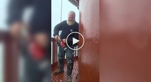 Morning coffee at a lighthouse