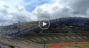 One of the largest stadiums in the world was blown up in Malaysia (keep the sound down)