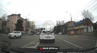 Krasnodar traffic police officers staged an accident