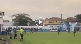 A football referee was arrested during a match in Brazil