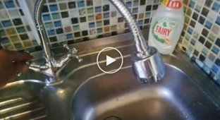The man decided to show off his new faucet and failed