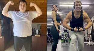 A man lost 95 kg for his wife (2 photos)