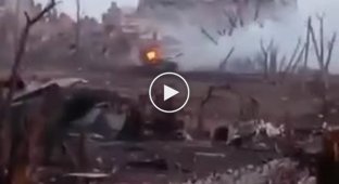 Maryanka. Orc tank destroyed