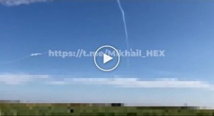 An attempt to shoot down a Storm Shadow cruise missile with the Russian Pancyr-S1 anti-aircraft missile system, unsuccessful