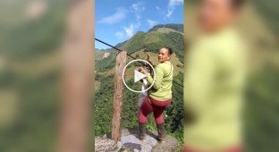 In the mountain towns of Colombia, there are no good roads, but there is a real zipline system