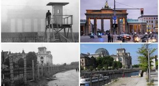 Берлин во время Холодной войны и сегодня: 14 фотосравнений (14 фото)