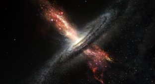 Из вещества в окрестностях сверхмассивных чёрных дыр рождаются звёзды (2 фото)