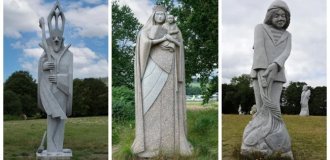 Как философ превратил холм в остров Пасхи посреди Франции (46 фото)