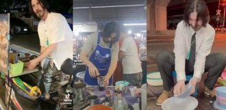 У Таїланді знайшли двійника Кіану Рівза (1 фото + 3 відео)