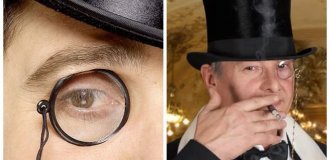 A clever accessory: how the monocle managed to maintain its position even after the appearance of glasses (7 photos)