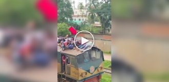 A train in India as an attraction