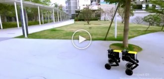 Китайцы сделали робота, который разделяется на две части