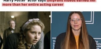 Актриса «Гарри Поттера» Джесси Кейв за год на OnlyFans заработала больше, чем за всю карьеру в кино (4 фото)