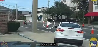 A drunk driver broke into the Florida marathon route.