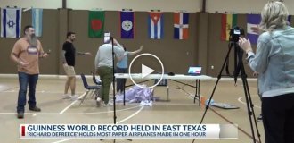 Рекордсмен сложил за час 250 бумажных самолетиков