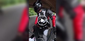 Интересный случай на мотоцикле