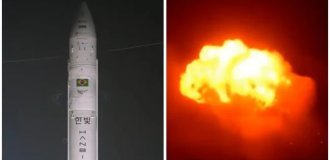 Первая частная космическая ракета Южной Кореи взорвалась сразу после взлёта (2 фото + 1 видео)