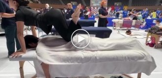 A world massage championship was held in Japan, bringing together masters from dozens countries