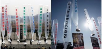 Южная Корея ответила КНДР и выслала шары с k-pop, дорамами и долларами (3 фото)