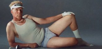 Новая звезда бренда нижнего белья от Ким Кардашьян – Уилл Феррелл (2 фото + видео)