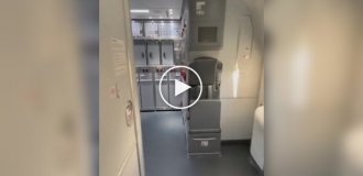 A hidden room in an airplane for the rest of the flight crew