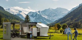 Finnish startup presented a camper trailer with a secret room (15 photos + 2 videos)